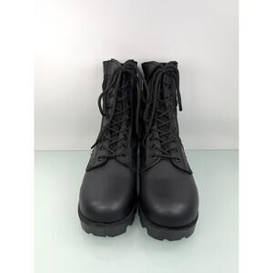 Black Combat Boots Chunky Lug Sole Goth Grunge Military Style Lace Up Women’s 6